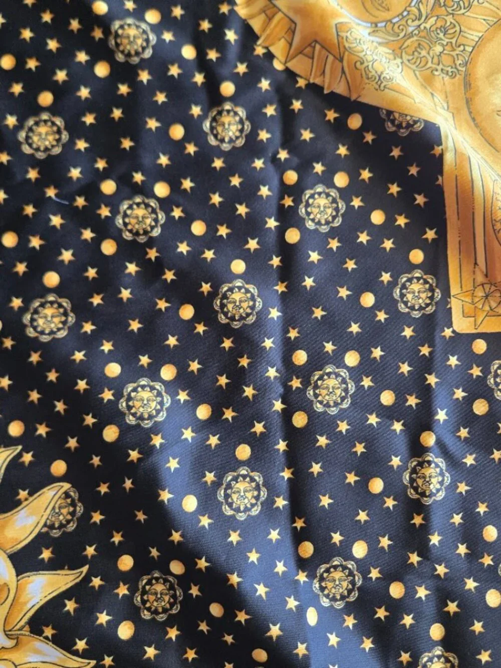 Celestial Sun Moon‎ Zodiac Satin Feel Square Scarf